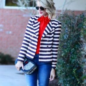 CAbi Size 10 "Love Carol" #5094 Cruise Jacket Nautical Stripe Lined Brand NEW